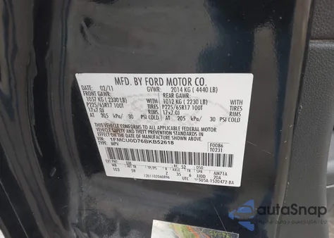 2011 Ford Escape Xlt из США, поврежденный, VIN 1FMCU0D76BKB52618